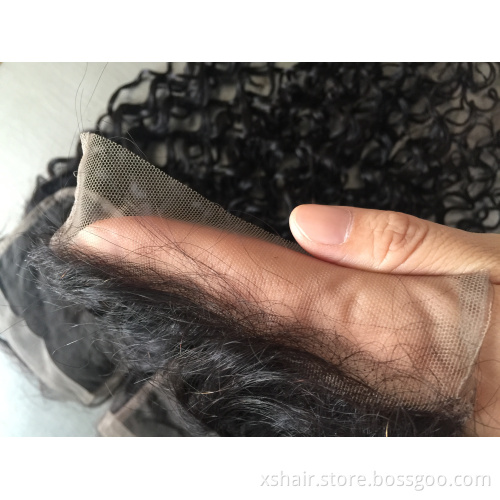 Wholesale Silky Straight Wave 4x4 5x5 Lace  Closure Raw Human Hair HD Lace Frontal Closure for Black Woman
